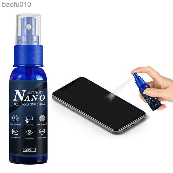 30ml spray protetor de tela de vidro líquido para iphone forxiaomi nano revestimento película protetora anti-impressão digital filme para smartphone l230619