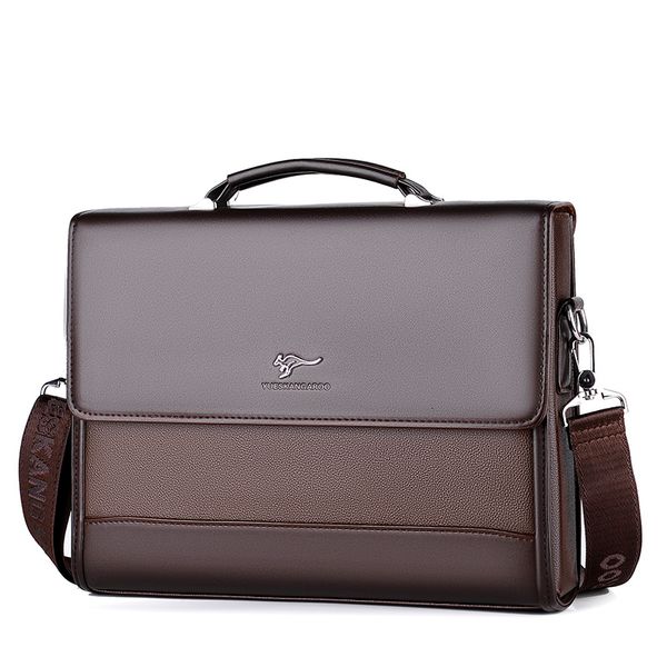 Bolsas de pasta para as bolsas masculinas Pu Leather Men s Totecascase Business Ombro Bag for Men 2023 Brand Laptop Bags Man Organizer Documents 230724