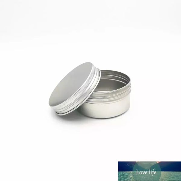 80 ml Leere Rote Runde Kleine Aluminium Box Metalldose DIY Creme Nachfüllbare Glas Teekanne Silber Behälter Lagerung Flaschen Gläser Großhandel