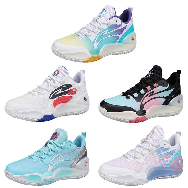 2023 Scarpe da basket resistenti all'usura multi-colore uomini viola giallo giallo blu rosa allenatori sportivi all'aperto 5