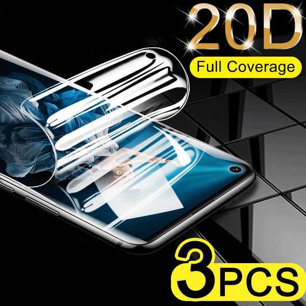 3Pcs Volle Abdeckung Screen Protector Für Huawei Honor 20 Pro 8 9 10 Lite Hydrogel Film Für Honor V20 v9 V10 10i Schutzhülle nicht glas L230619