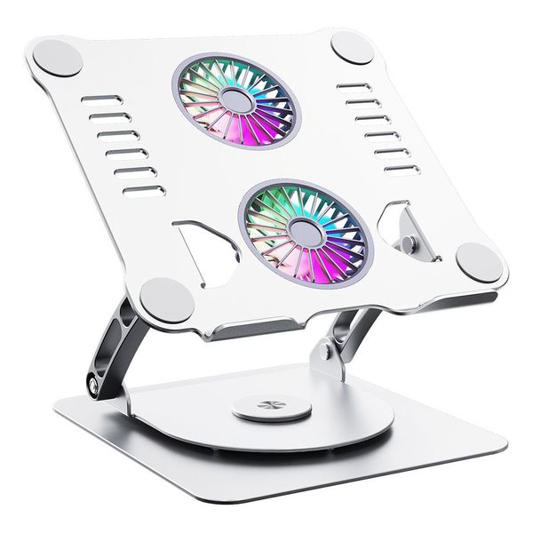 Tablet PC stand RGB Light Laptop Stand con ventilatore di raffreddamento per iPad Tablet Staffa Tablet Holder Ipad Notebook Support MacBook Gaming Laptop Laptop