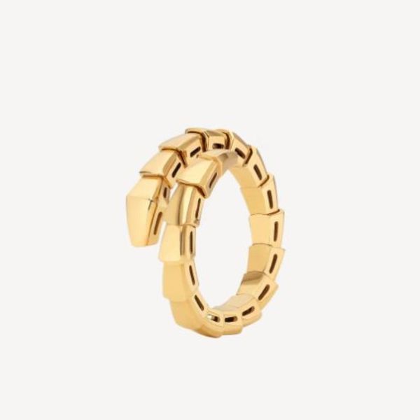 Полосы кольца с боковыми камнями дизайнерское кольцо размер кольца 8 Золото -змее