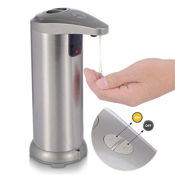 Sensore di movimento a infrarossi automatico touchless Dispenser automatico di sapone liquido per piatti in acciaio inossidabile per cucina bagno Waterpr258a