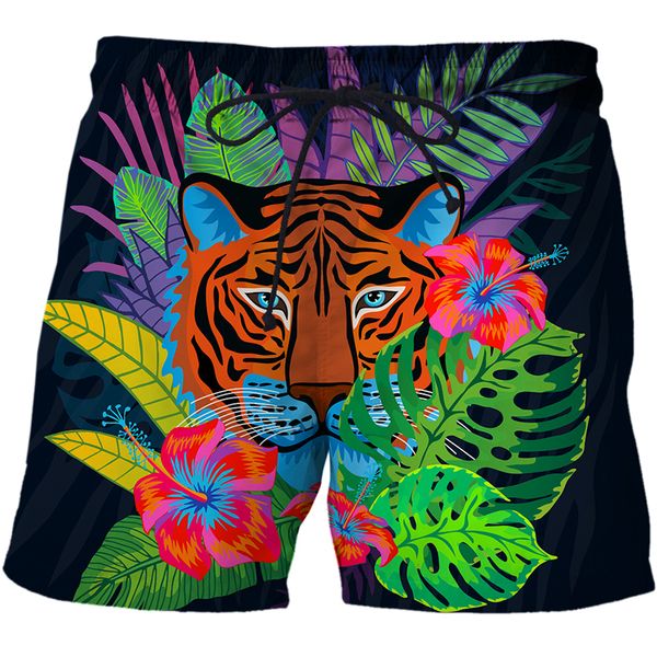 Pantaloncini da bagno da uomo tiger cactus Tavola da surf 3d Pantaloncini da spiaggia per bambini Pantaloncini da uomo Trunks Masculina Costume da bagno Pantaloni sportivi Slip