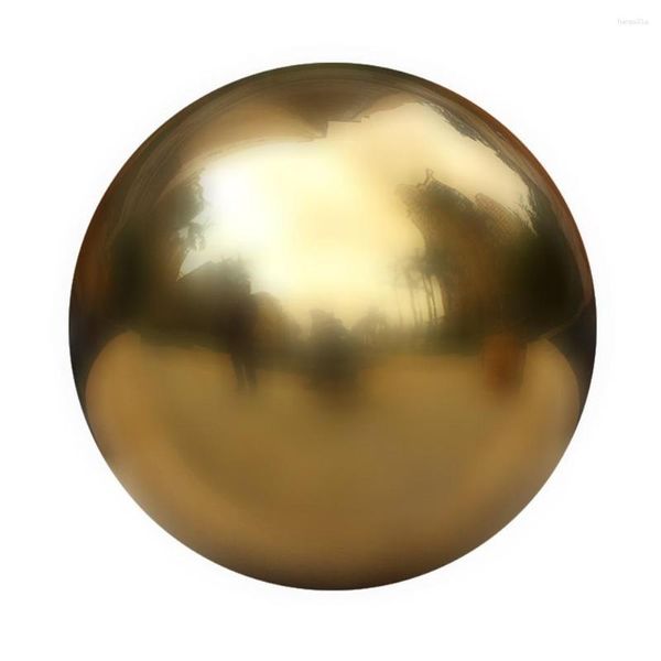 Figurine Decorative 201 Acciaio Inossidabile Sfera Sfera Specchio Titanio Oro Hollow Decorazione Giardino Domestico Forniture Ornamento 32mm-100mm