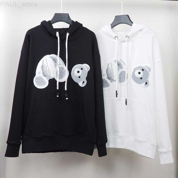 Moletons Masculinos Masculinos Designer Angle Bear Pullover Man Hoodie para Mulher Moletom com Capuz Designers de Algodão Manga Longa Moletons Femininos L230725