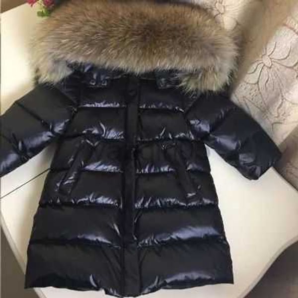 Casaco de penas para bebês, meninas, longos, para baixo, crianças, casaco de inverno quente, menino, macacão de neve, pato, crianças, menina, parka, roupas, pele de raposa real, HKD230725