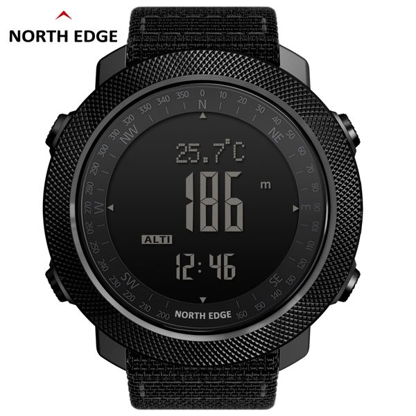 Relógios de pulso Relógios esportivos masculinos North Edge à prova d'água 50M LED Relógio digital Bússola militar Barômetro de altitude 230724