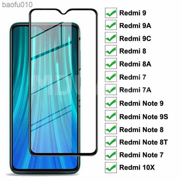 Xiaomi için 9d Koruyucu Cam Redmi 9 9A 9c 8 8a 7 7A 10x Temperi Ekran Koruyucu Redmi Not 7 8 8t 9s 9 Pro Max Cam Film L230619