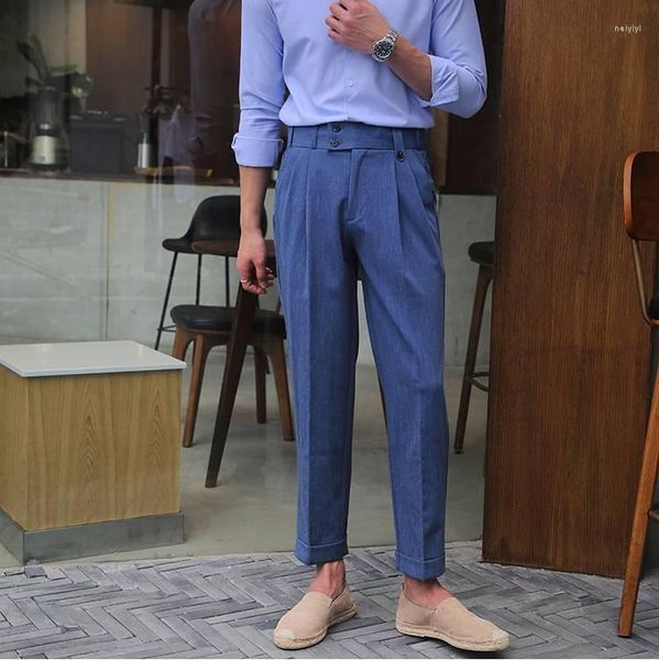 Pantaloni da uomo 2023 Pantaloni grigi formali estivi da uomo Pantaloni eleganti da uomo firmati eleganti da uomo Abbigliamento casual su misura