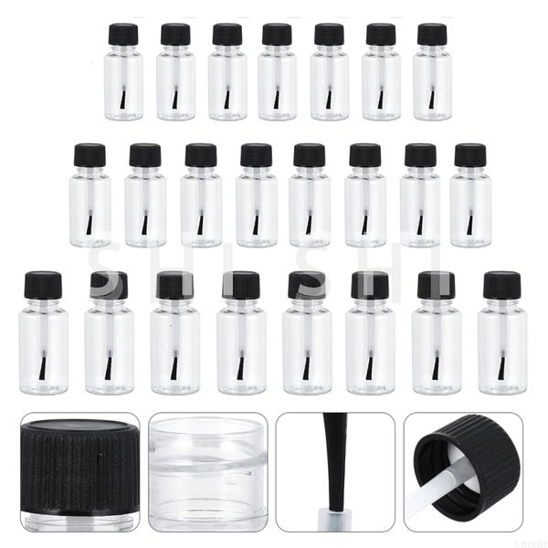 Frasco de perfume 50 100 Pcs Esmalte para Unhas com Pincel Vazio Recarregável Amostra de Cosmético Plástico Transparente 5ml 10ml 15ml 20ml 30ml 230725