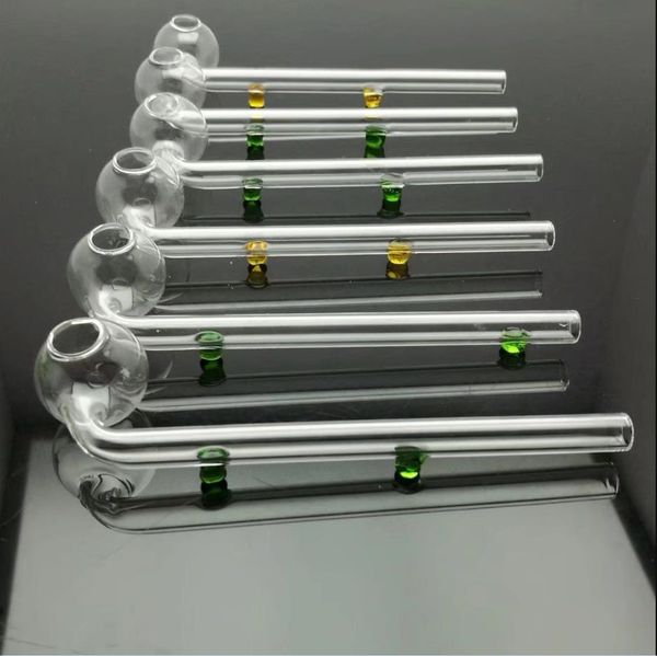 Glaspfeifen Rauchen geblasener Wasserpfeifen Herstellung mundgeblasener Bongs Bunter gebogener Glastopf mit doppeltem Drehpunkt
