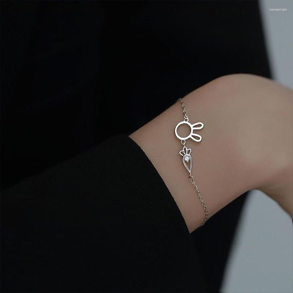 Charm-Armbänder mit Stempel, originelles Handkettenglied, Schmetterlinge, Zirkon, schlichtes Design für Damen, Modeschmuck