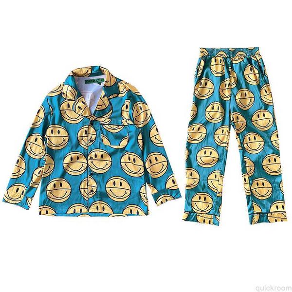 Designer-Modebekleidung Herrenhemden Cpfm.xyz Smiley-Basketball-Pyjama-Set Smiley-Basketball-Satin-Pyjama-Set