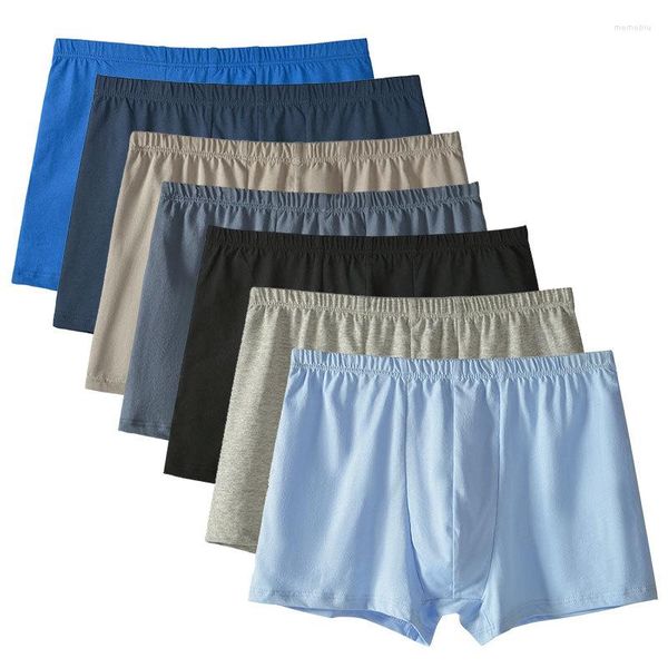Unterhosen 3 teile/los 8XL Mann Baumwolle Unterwäsche Oversize Boxer Shorts Plus Größe männer Atmungsaktive Boxershort Höschen Zufällige Farben