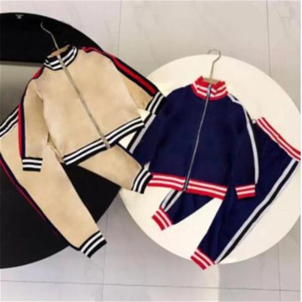 Herbst Mode Kinder Kleidung Sets Trainingsanzug 2 Stück Anzüge Kinder Junge Mädchen Langarm Hoodie Pullover Klassische Top Hosen Outfits237h