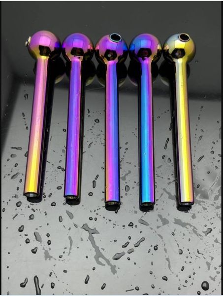 Tubos de vidrio Fumar cachimba soplada Fabricación Bongs soplados a mano Pulverización de color Galvanoplastia Mini bote de vidrio