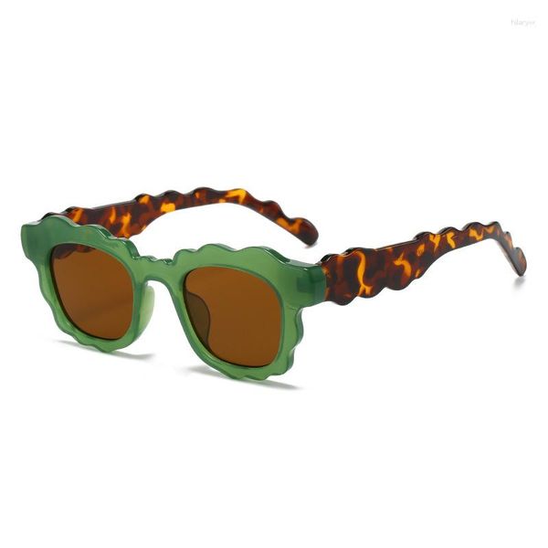 Óculos de Sol Punk Maluco Irregularidade Óculos de Sol Homens Mulheres Moda Bloco Clolor Ao Ar Livre Proteção Ultravioleta Forma de Onda Uv400