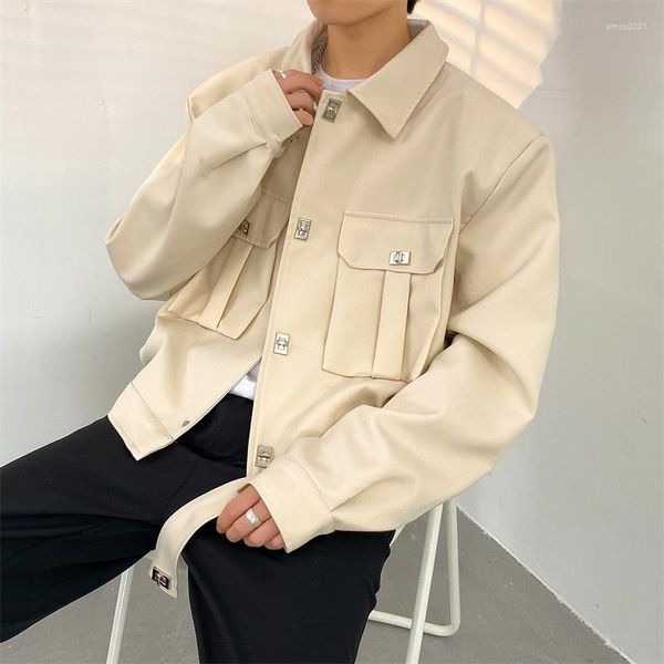 Giacche da uomo Giacca dal design di lusso leggero Stile coreano Sciolto Casual Colletto quadrato Youth Fried Street Temperament Top