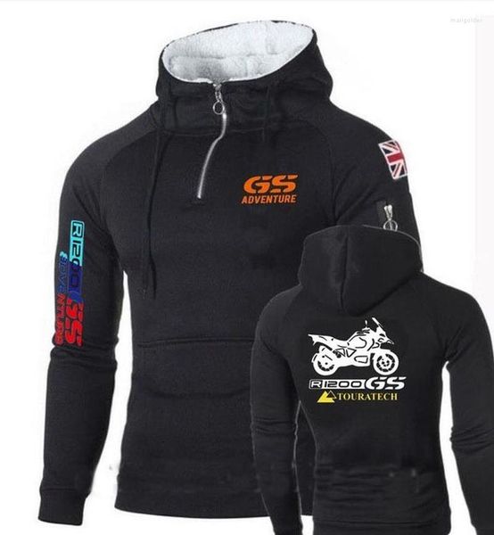 Erkek Hoodies 2023 Polar Erkekler Motorsport R 1250 GS Fermuar Spor Giyim Motosiklet Baskı Kış Hip Hop Erkekleri Takipleri