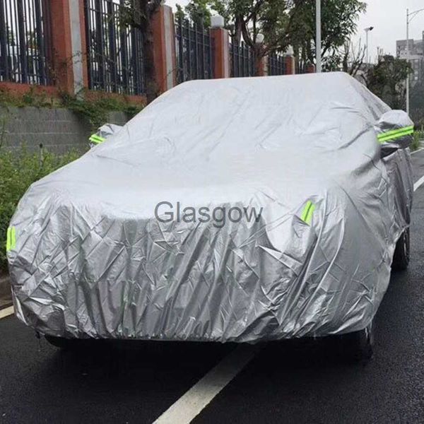 Pára-sol para carro Universal Indoor Outdoor Car Cover Full Sedan Covers com faixa reflexiva Proteção solar à prova de poeira UV ScratchResistant x0725