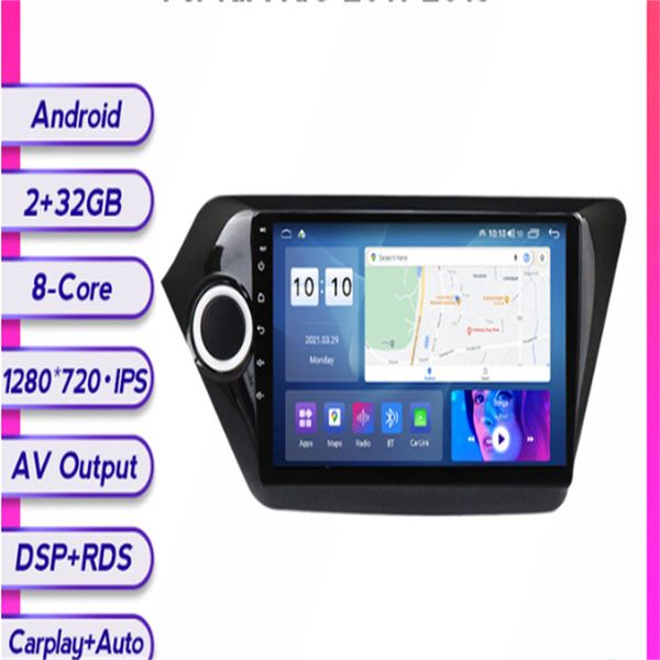 Radio Multimedia con GPS per auto, riproduttore di Android 11, 8 1280x720, compatibile con Carplay per K-ia R-io K2, 2011-2015