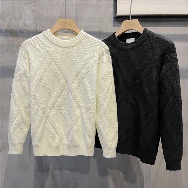 Maglioni da uomo Vintage Uomo Girocollo Maglione Pullover Maglioni Abbigliamento moda Autunno Inverno Top Maglieria D212