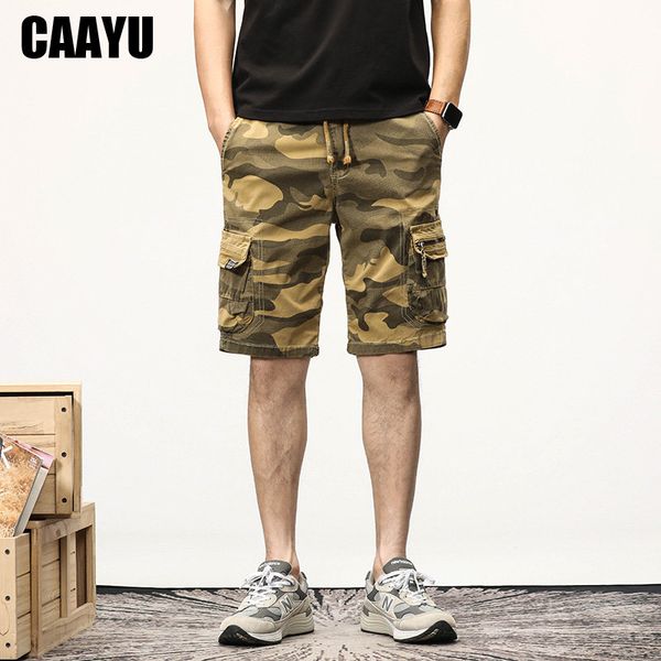 CAAYU Shorts Mens Summer Cotton Y2K Cargo Camouflage Shorts Men Plus Size Clothing Casual Fashion Jogger Masculino Sports Short Pants