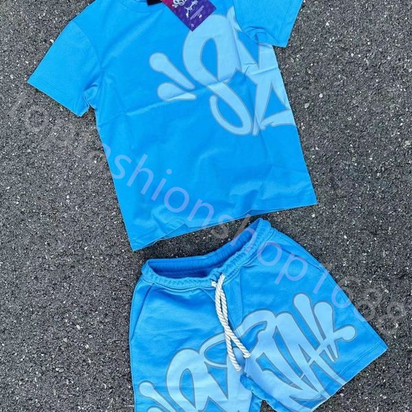 Synaworld Tshirts Designer Thirt Set Set Tee Printed Brunt Brand Brand Synaworld Short Y2K Syna World Ridts Men High Street Graphic Fit Shorts Hip Hop Clothing 4384