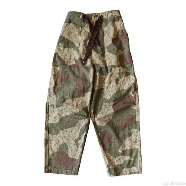 Calças masculinas de roupas de moda de grife Kapital Kountry Hirata's exclusivo Vanished Camo solto plissado calças largas