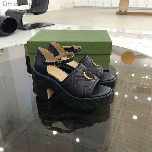 Sandali Donna Sandali Tacco grosso Mezze pantofole Lady Summer Stylist Sandali Pelle di metallo Sexy Scarpe col tacco alto Taglia grande 35-42 Z230727