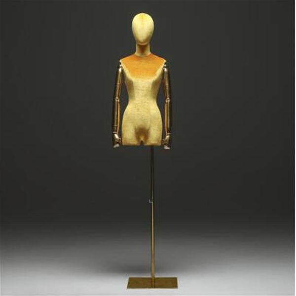 10estilo braço dourado janela cor algodão manequim feminino corpo suporte xiaitextiles vestido forma manequim joias flexíveis mulheres ajuste2695