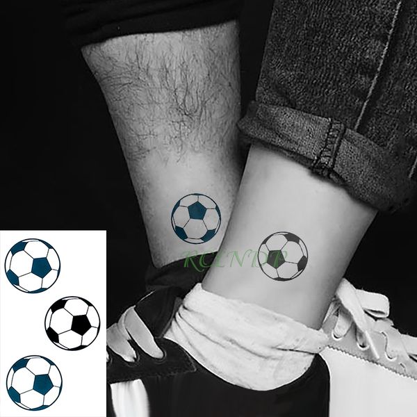 Adesivi per tatuaggi temporanei impermeabili Football Fake Tatto Flash Tatoo Tatouage Body Art testa Piede braccio collo per Ragazza Donna Uomo