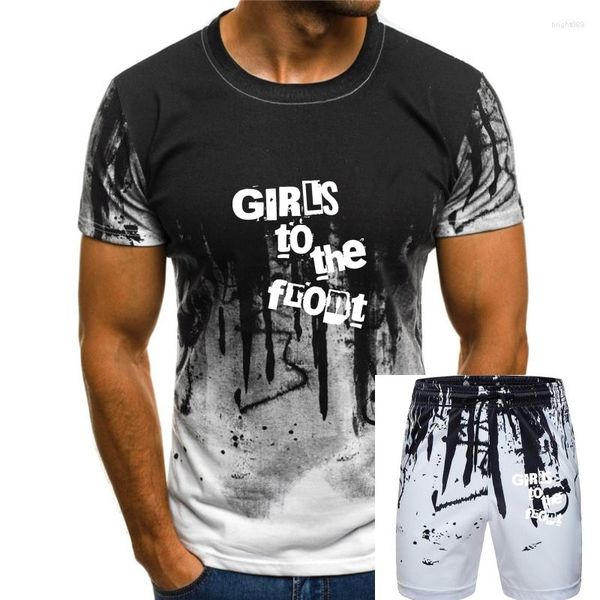 Herren Trainingsanzüge Girls To The Front Riot Grrrl Schwarzes T-Shirt Weiß