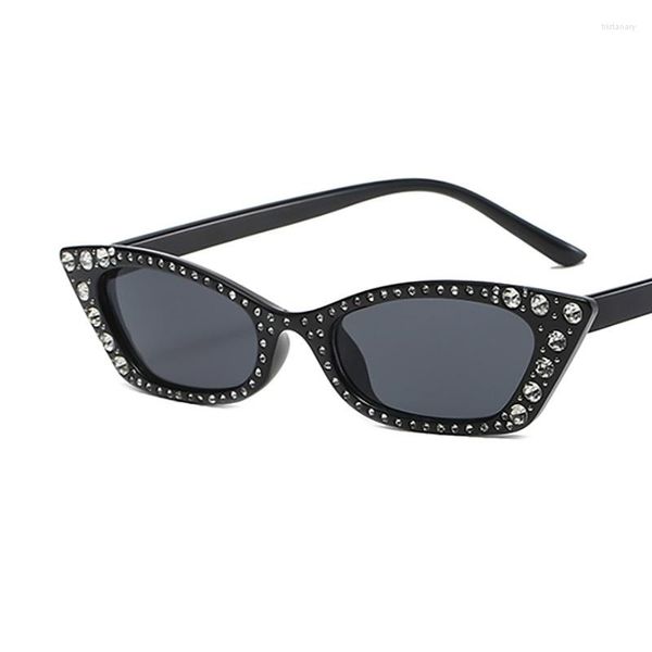 Sonnenbrille Glitter Kristall Party Cat Eye Für Frauen Strass Rahmen Sonnenbrille Shades Großhandel Gafas De Sol