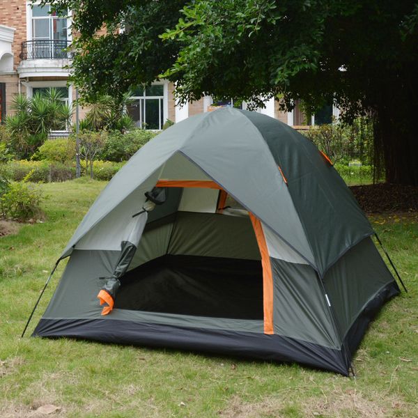 Zelte und Unterstände XC USHIO Verbessertes Campingzelt für 3–4 Personen, getrennt, zweilagig, für Familien, Reisen, Outdoor-Zelt, Naht verklebt, hoch wasserdicht, 2 x 2 x 1,3 m, 230725