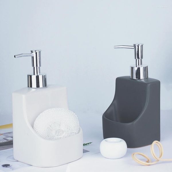 Dispenser di sapone liquido WHYOU Dispenser in ceramica Bottiglie di emulsione Set di accessori per il bagno in lattice Regalo di nozze