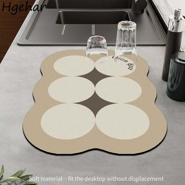 Esteiras de Mesa Antiderrapante Jogo Americano Irregular Decorativo Absorvente de Água Resistente ao Calor Acessórios de Cozinha Limpeza Fácil Uso Doméstico