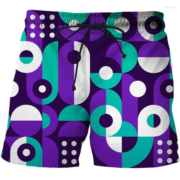 Shorts masculinos 2023 Arrival Geometry 3d Print Beach Pants Summer Swimwear Men Short Drying Sexy Mens Swim Briefs