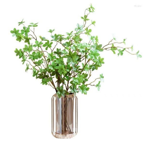 Fiori decorativi Janpaese Enkianthus Perulatus Erba verde primaverile 100 cm Decorazione tavolo da pranzo Pianta artificiale Fiore matrimonio Festa -