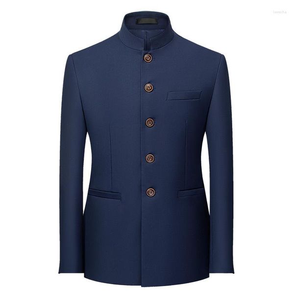 Ternos masculinos 2023 homens casuais blazers marca tendência estilo chinês ajuste fino terno selvagem moda negócio vestido blazer túnica masculina