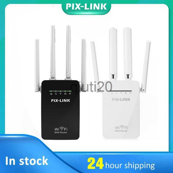 Маршрутизаторы Pixlink Беспроводной Wi-Fi Repeater 300 Мбит / с одного ретрансендера 4 Антенн Диапазон сигнала Extender Home Network X0725