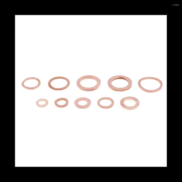 Tovagliette 200Pcs Rame Rondella Guarnizione Dado Bullone Set Piatto di Tenuta O Ring Solido Assortimento Kit Tappo Olio Motore Auto