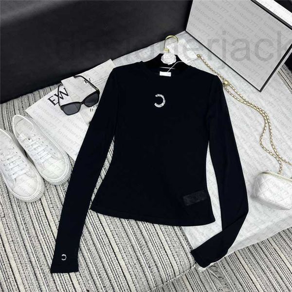 Damen Hoodies Sweatshirts Designer Baumwolle Damen Pullover Tops Kleidung mit Buchstaben Pailletten Slim Girls High End Luxusmarke Mesh T-Shirts Bluse ANOG