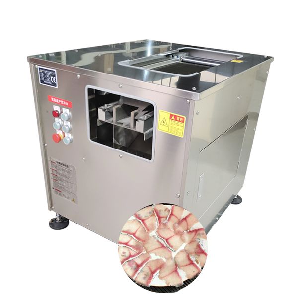 Affettatrice di pesce a taglio obliquo automatico Affettatrice di carne multifunzionale Affettatrice di carne elettrica per prosciutti di calamari di pesce commerciale