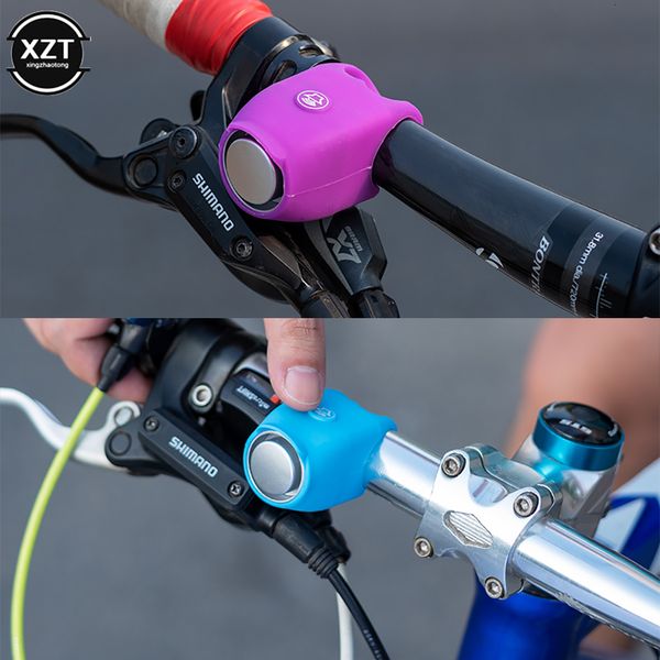 Corni per bici Campanello per bicicletta 120db Campanelli per bici da ciclismo impermeabili Corno elettrico Mini campanelli per manubrio MTB in silicone portatile da strada 230725