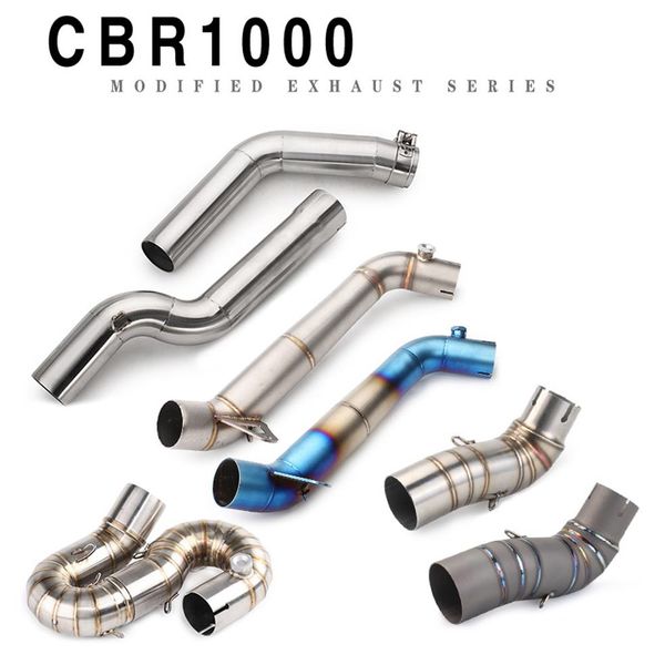 Per CBR1000 Slip-on Silenziatore Di Scarico Moto Tubo Di Collegamento Centrale Per Honda CBR1000RR CBR 2008 2009 2010 2011 2013 2014 2015 2016223r