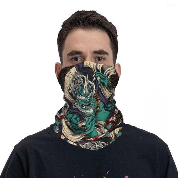 Sciarpe Fujin Japanese God Of The Wind Merch Bandana Neck Cover Japan Samurai Mask Sciarpa Cool Outdoor Sports Fascia Unisex Traspirante