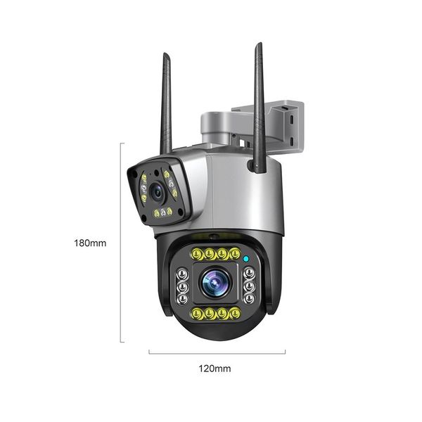 System Dual Lens Security Camera V380 Pro Smart Home 4MP Auto -Tracking wasserdichtes drahtloses WLAN -IP -Kamera im Freien